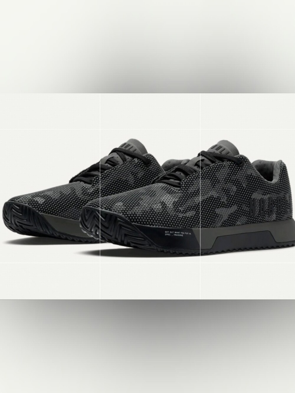 Nobull Men's Outwork Edge Sz 8 Black Camo Performance Training Shoes